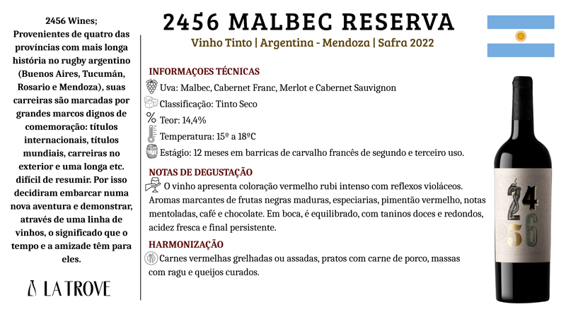 Vinho Tinto 2456 Blend Reserva 2022