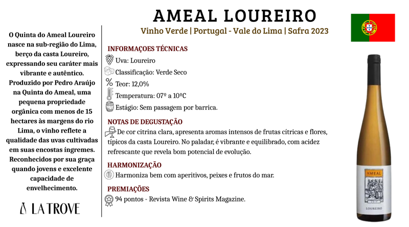 Vinho Branco AMEAL Loureiro 2023