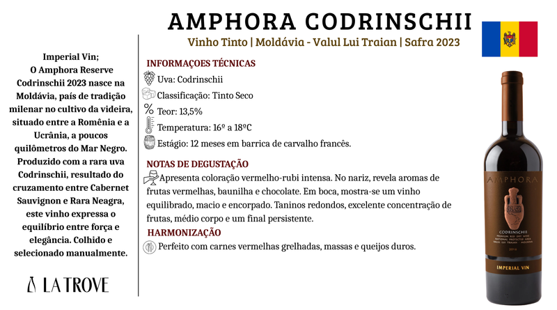 Vinho Tinto Imperial Vin Amphora Codrinschii 2023