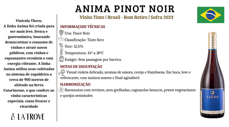 Vinho Tinto Anima Thera Pinot Noir