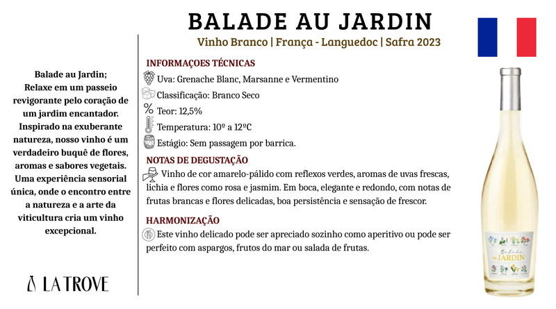 Vinho Branco Balade au Jardin 2023