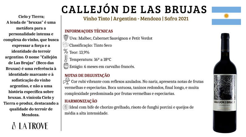 Vinho Tinto Callejon de Las Brujas Blend 2021