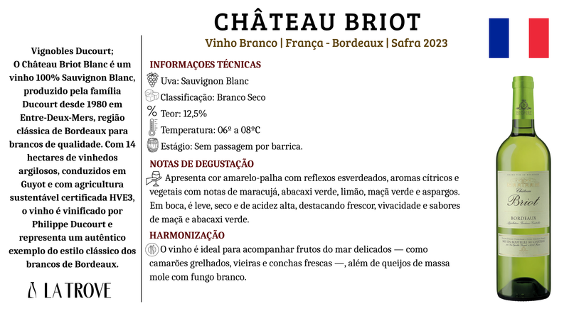 Vinho Branco Château Briot Gran Vin Blanc 2023