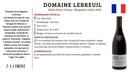 Vinho Tinto Domaine de Lebreuil Savigny Les Beaune 2022