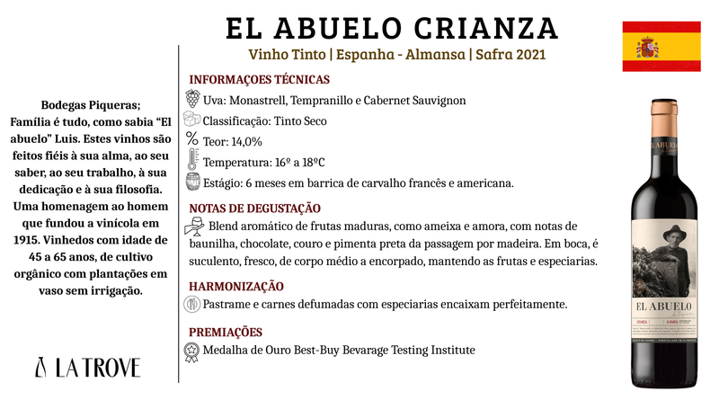 Vinho Tinto El Abuelo Crianza 2021