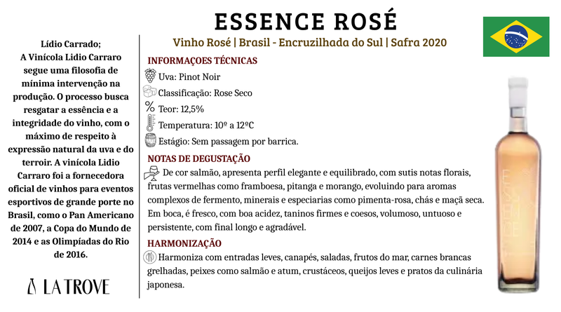 Vinho Rose Lidio Carraro Essence 2020