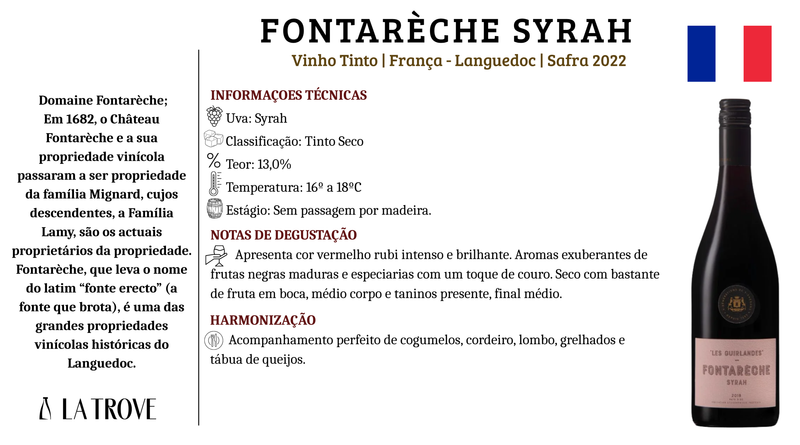 Vinho Tinto Fontarèche Les Guirlandes Syrah 2022