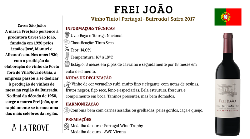 Vinho Tinto Bairrada Frei João 2017