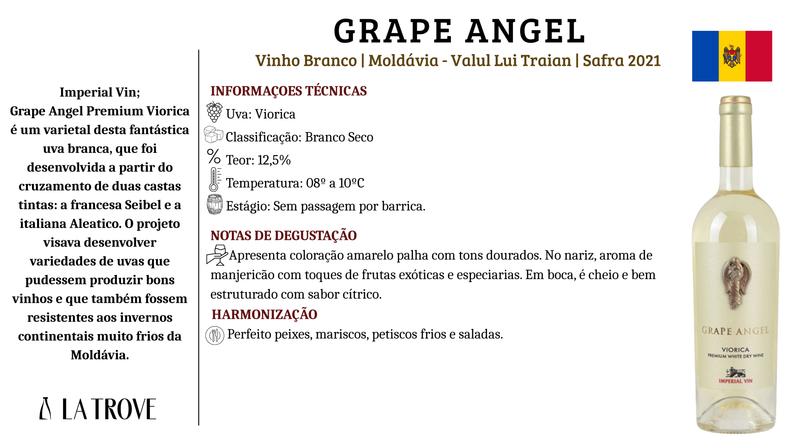 Vinho Branco Grape Angel Premium Viorica 2021