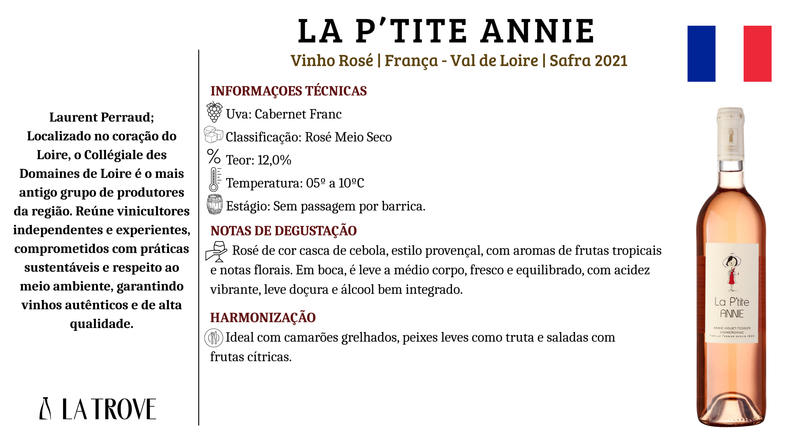 Vinho Rosé La P'tite Annie 2021