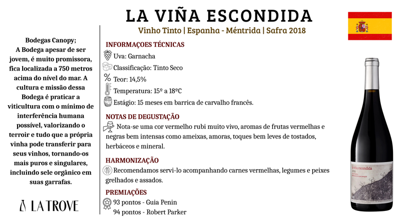 Vinho Tinto La Viña Escondida Garnacha 2018