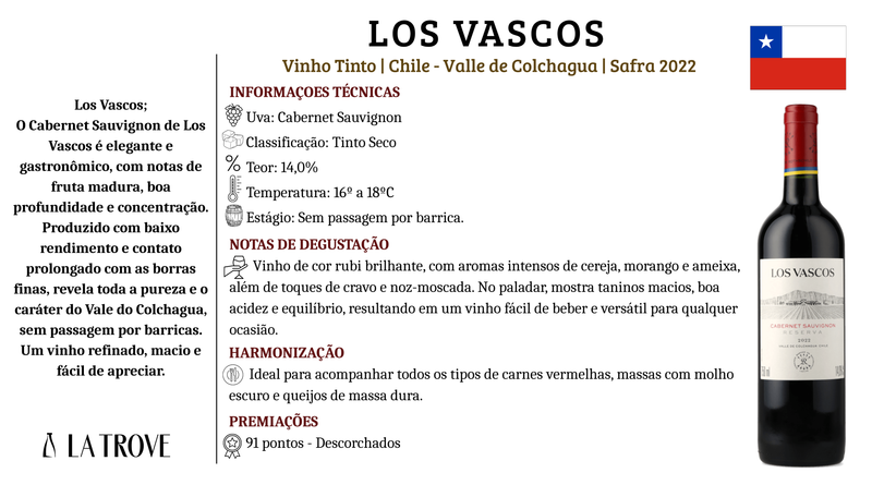 Los Vascos Cabernet Sauvignon 2022