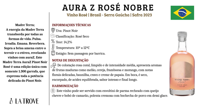 Vinho Rosé Madre Terra AuraZ Rosé Pinot Noir 2023