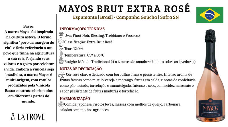 Espumante Mayos Extra Brut Rosé