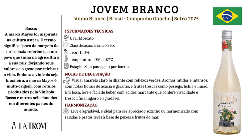 Vinho Branco Basso MAYOS jovem 2021