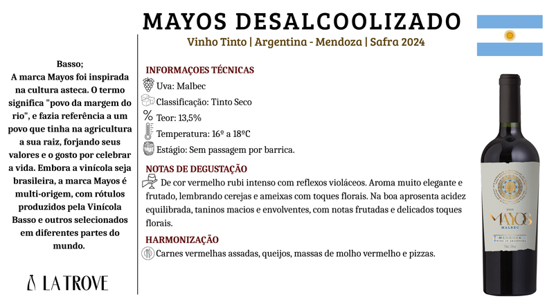 Vinho Tinto Mayos Malbec 2024