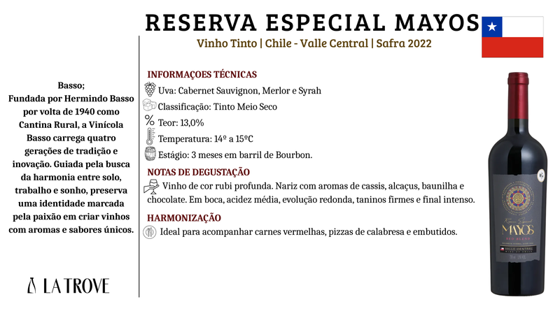 Vinho Mayos Red Blend Reserva Especial