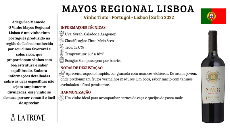 Vinho Tinto MAYOS Red Lisboa 2022
