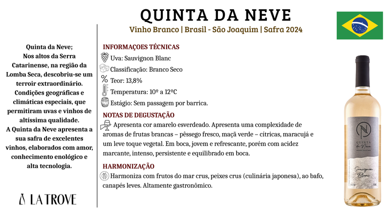 Vinho Branco Quinta da Neve - Sauvignon Blanc 2024