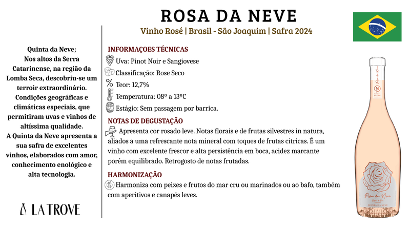 Vinho Rosé Quinta da Neve Rosa da neve