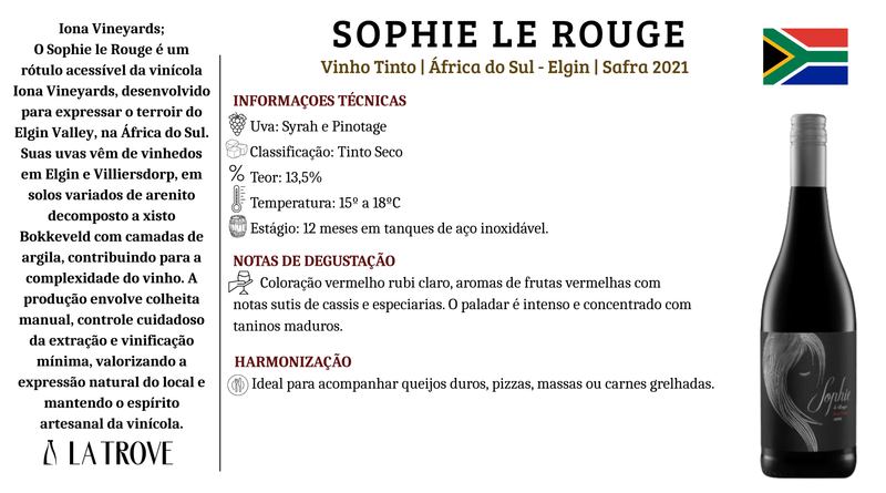 Vinho Tinto Sophie Le Rouge - 2020