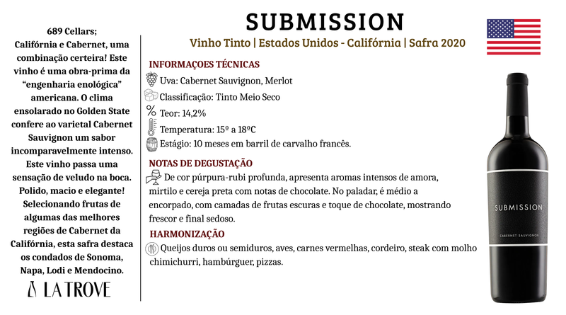 Vinho Tinto 689 Cellars- Submission - Cabernet Sauvignon