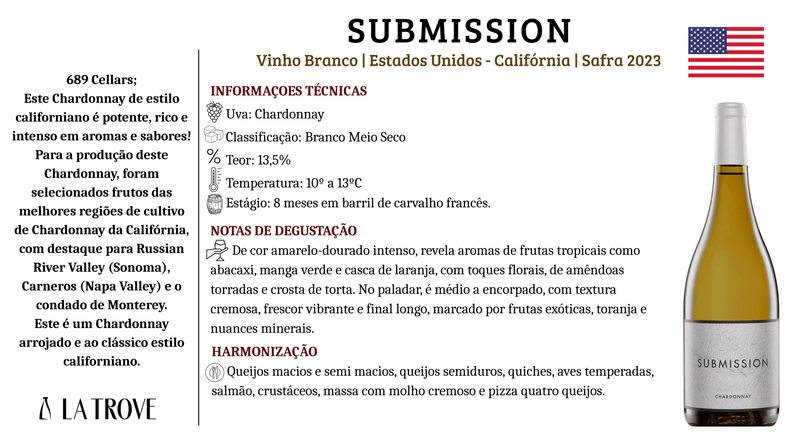 Vinho Branco 689 Cellars - Submission - Chardonnay