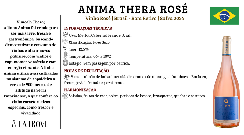 Vinho Rosé Thera ANIMA 2024