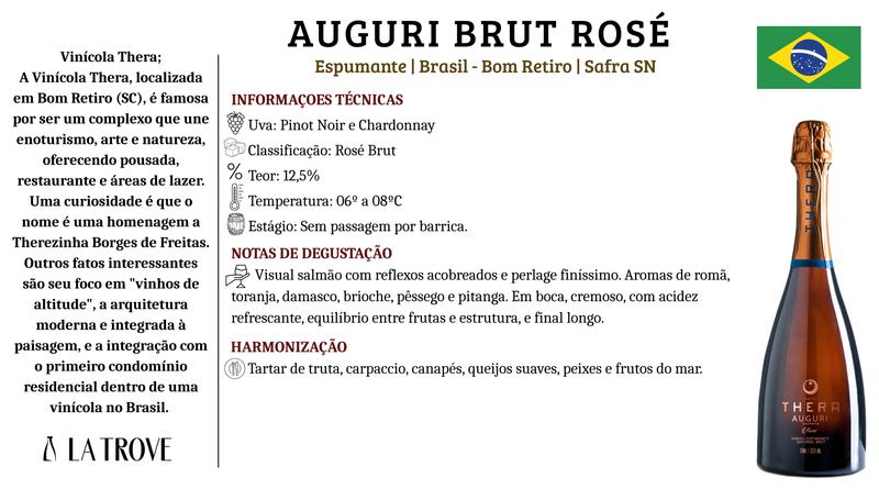 Espumante Rosé Thera Auguri Brut Rosé