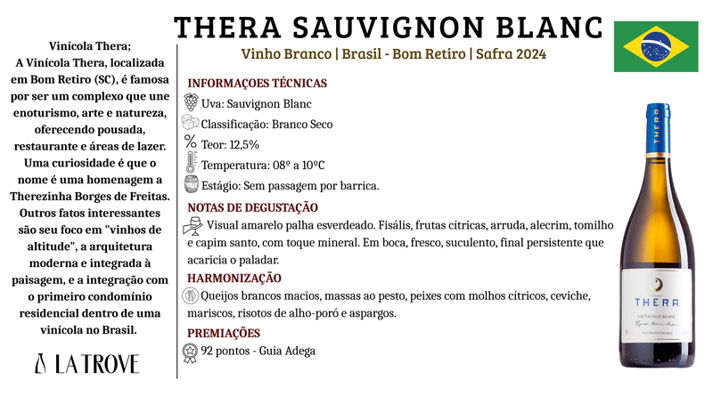 Vinho Branco Thera Sauvignon Blanc 2024