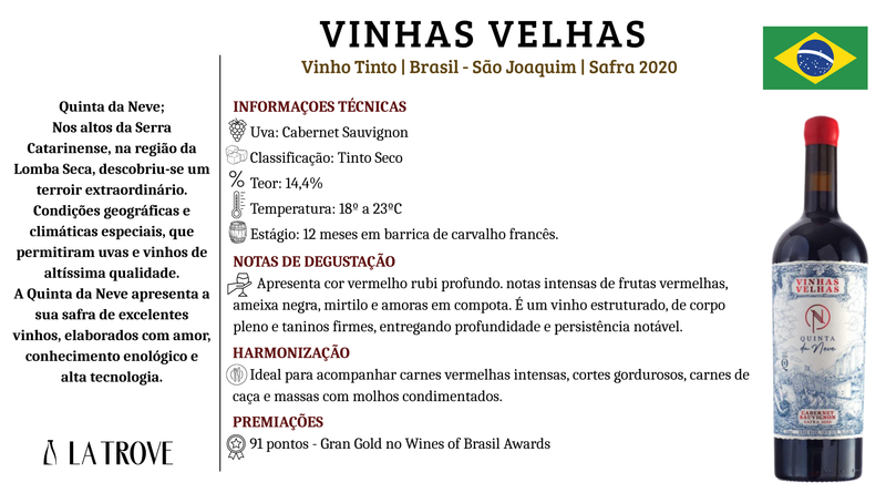 Vinho tinto Quinta da Neve - Vinhas Velhas Cabernet Sauvignon 2020