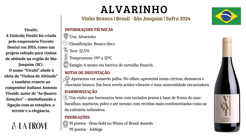 Vinho Branco Vivalti Alvarinho 2024