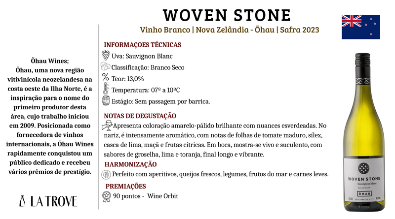 Vinho Branco Öhau Woven Stone Sauvignon Blanc 2023