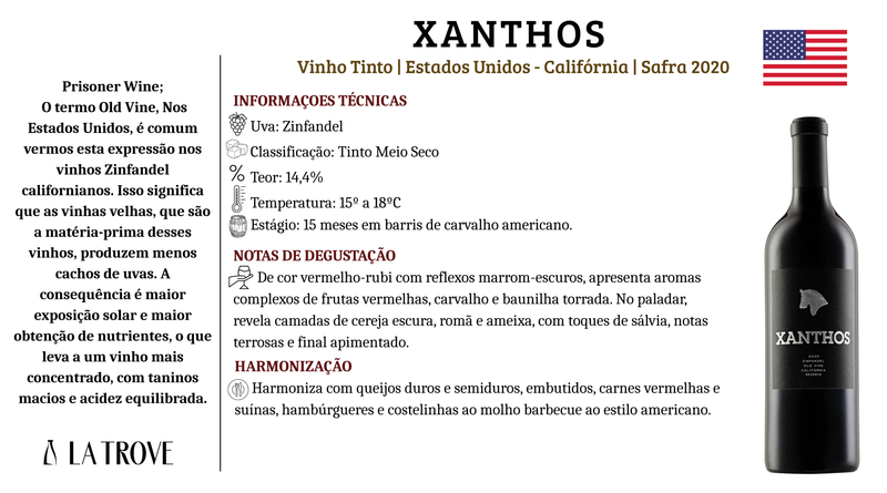 Vinho Tinto Precision Wine Xanthos Reserva Zinfandel