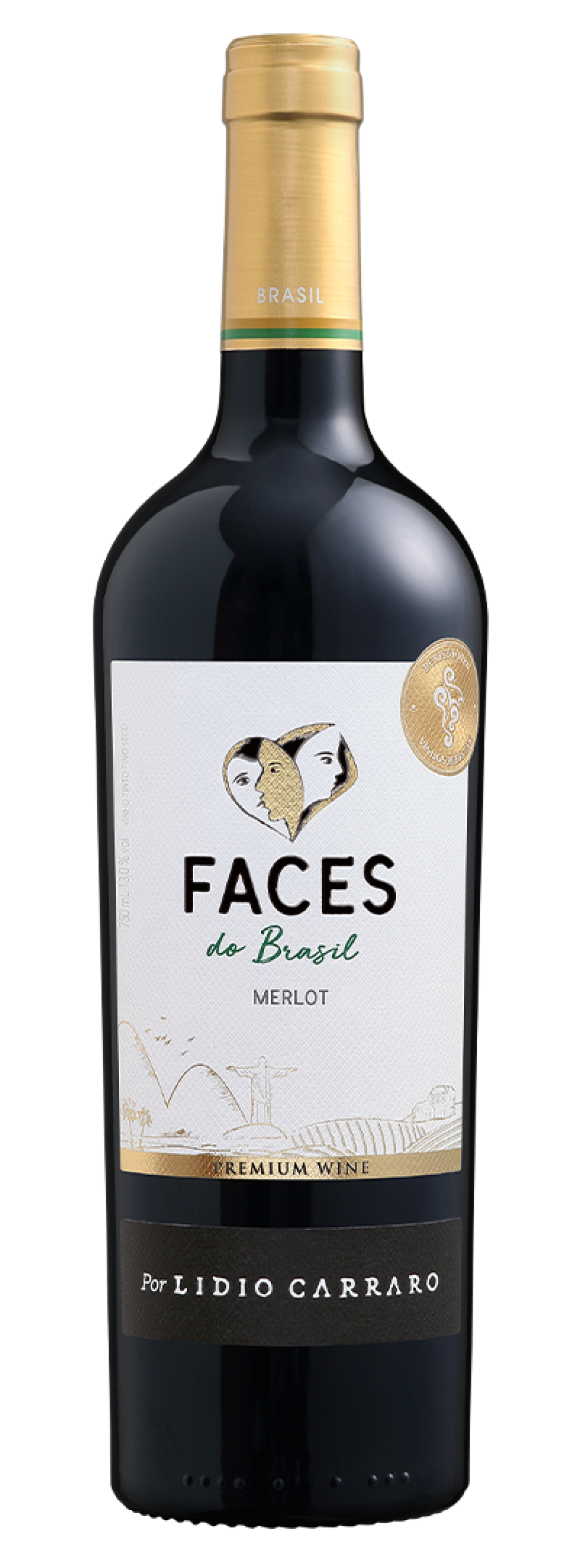 Vinho Tinto Faces do Brasil Lidio Carraro Merlot 2023